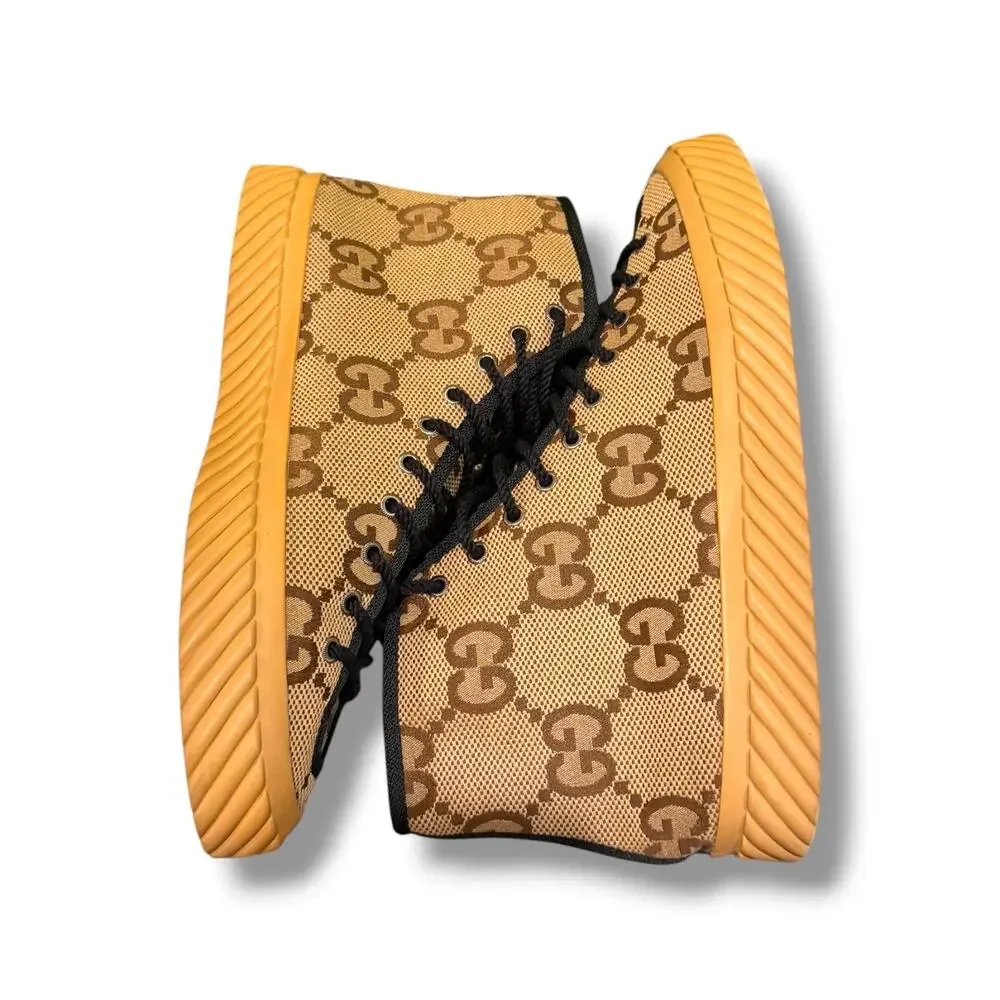 BNWT Gucci GG Monogram Maxi High-Top Sneakers ‘Caramel’ | Size 11.5G (12-13US)